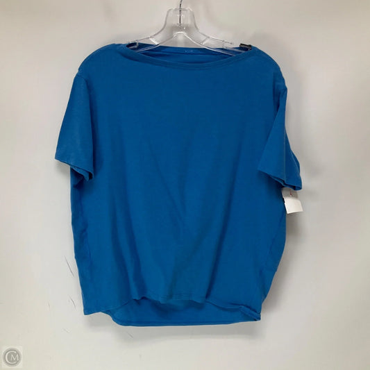 Athletic Top Short Sleeve By Lululemon In Blue, Size: 6