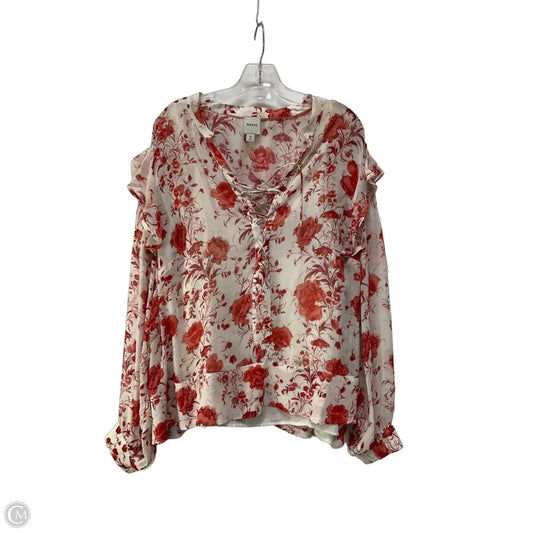 Top Long Sleeve By Maeve In Red, Size: 2x
