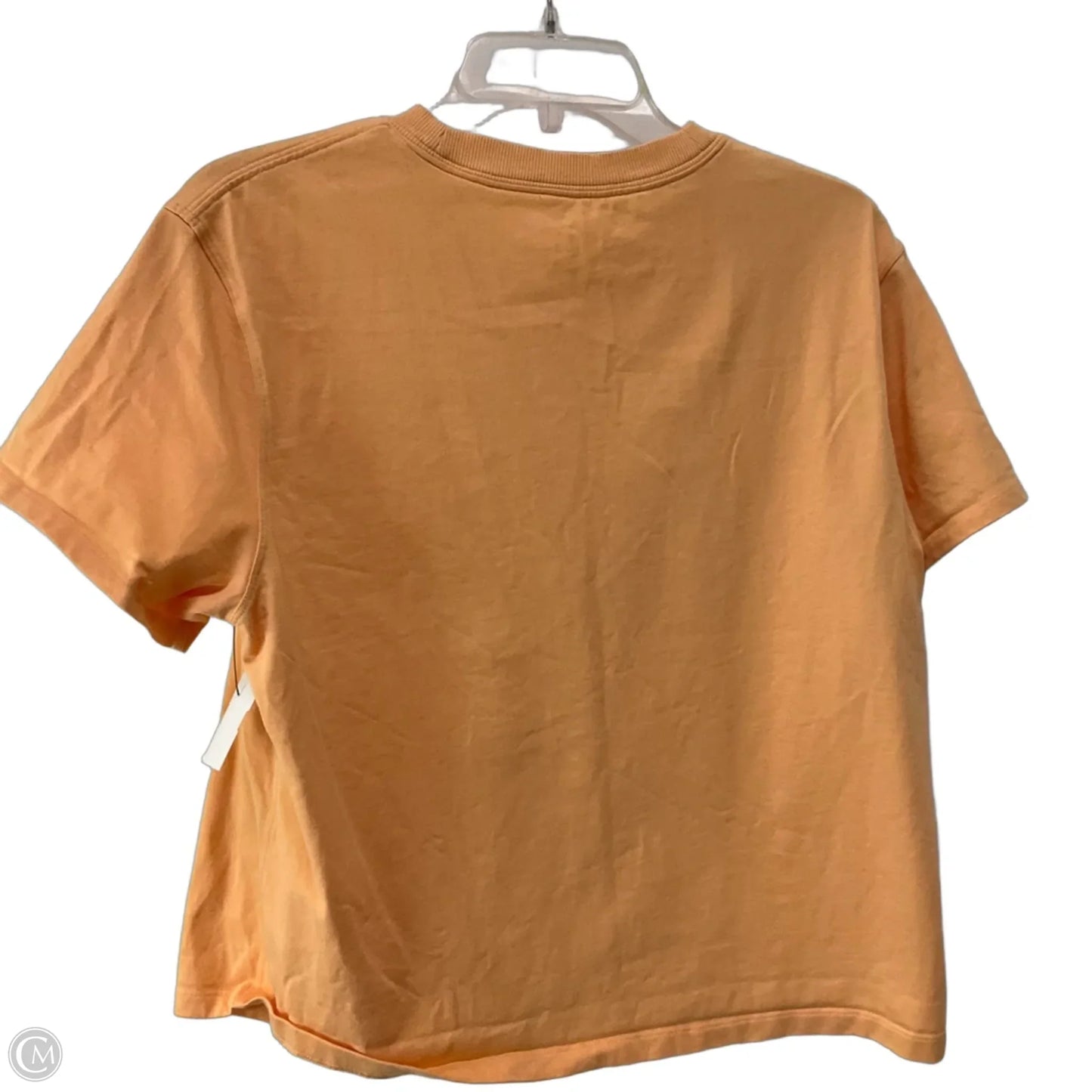 Athletic Top Short Sleeve By Lululemon In Orange, Size: 6