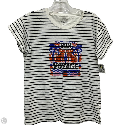 Top Short Sleeve By Anthropologie In Striped Pattern, Size: Xs