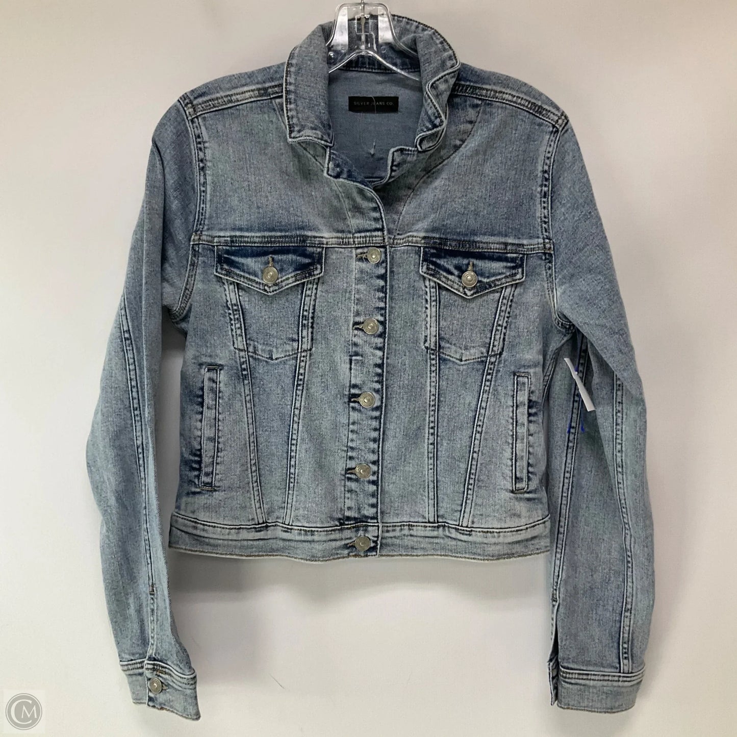 Jacket Denim By Silver In Blue Denim, Size: M