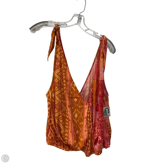 Top Sleeveless By Free People In Orange & Pink, Size: M