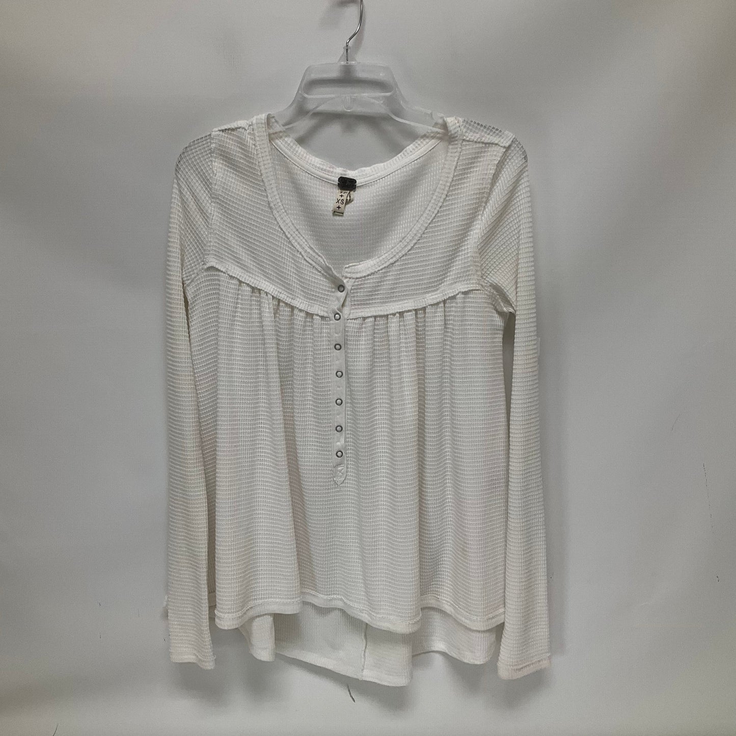 White Top Long Sleeve Free People, Size Xs