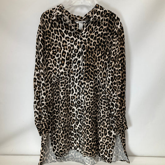 Dress Casual Short By H&m In Leopard Print, Size: L