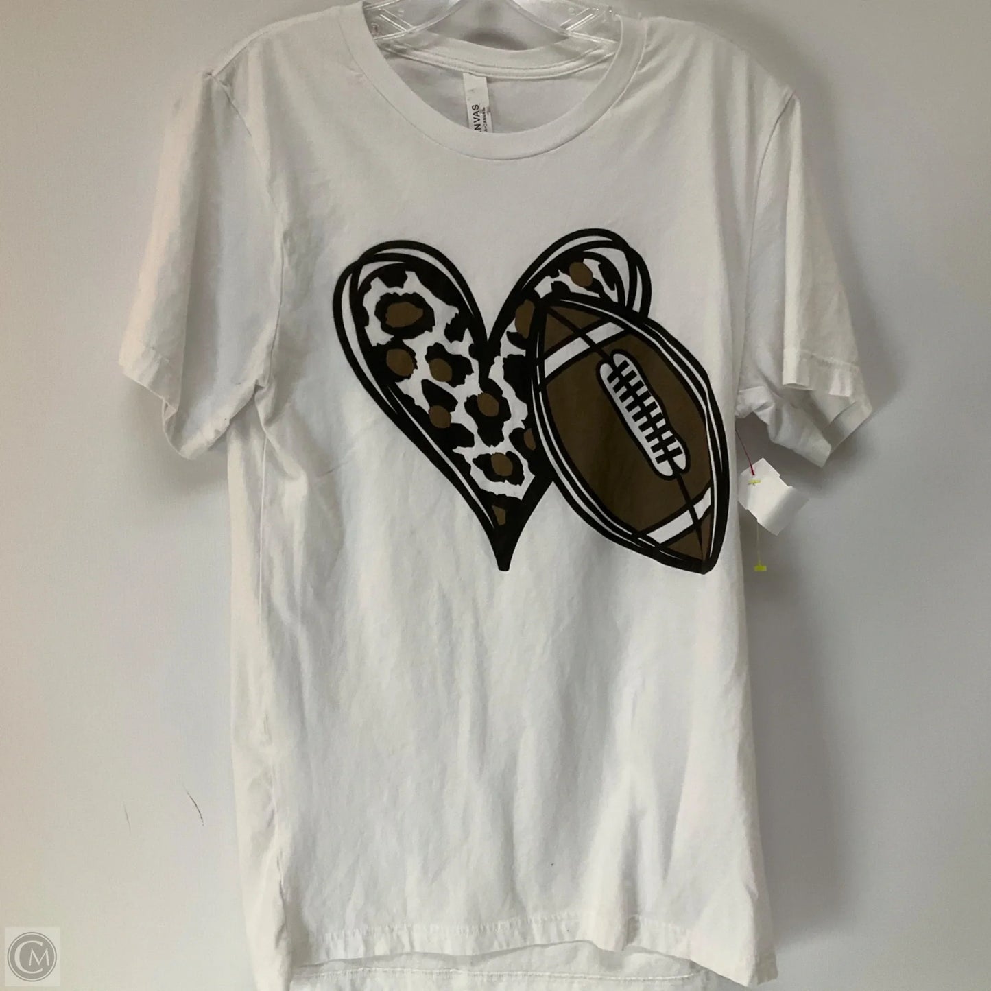 Top Short Sleeve By Bella + Canvas In White, Size: M