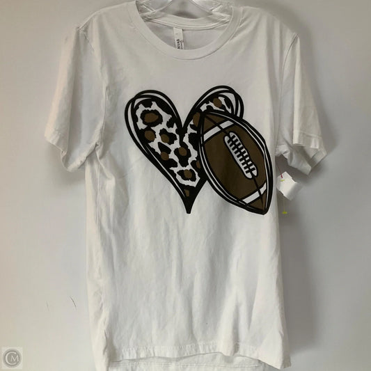 Top Short Sleeve By Bella + Canvas In White, Size: M