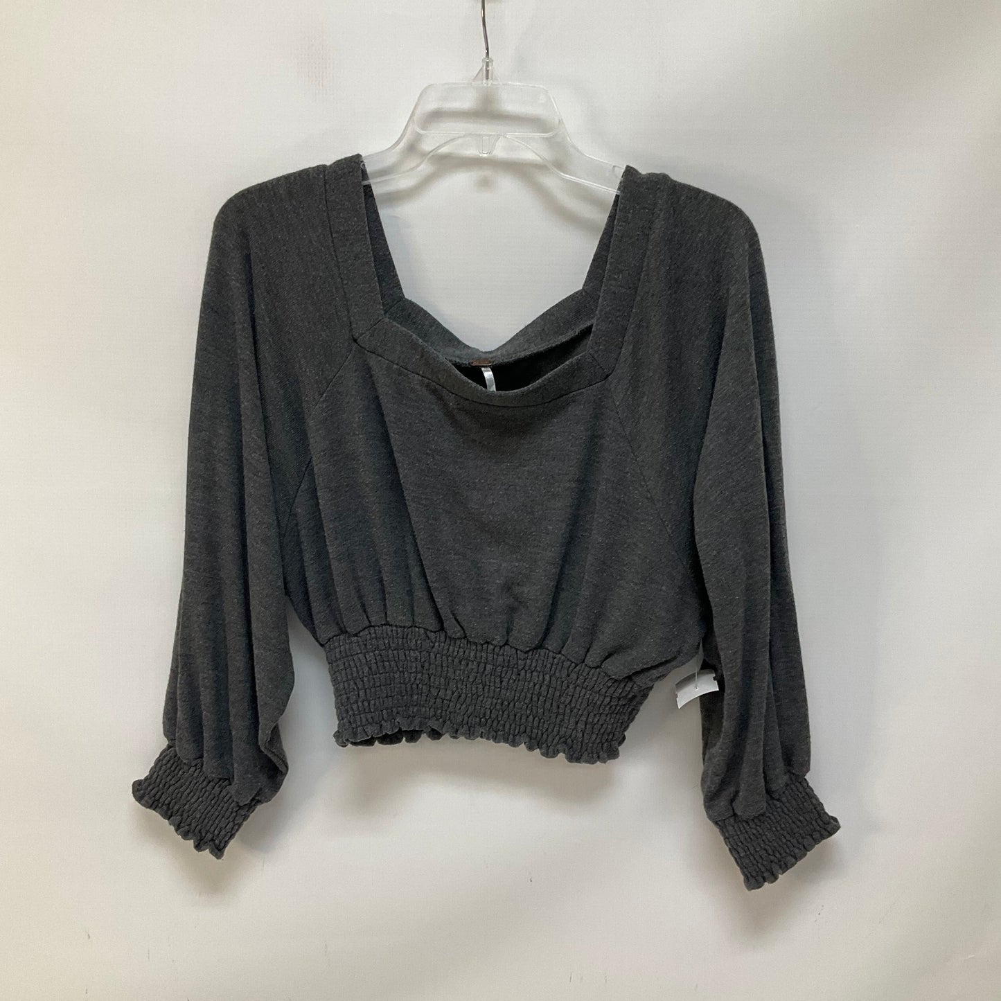 Grey Top Long Sleeve Free People, Size M