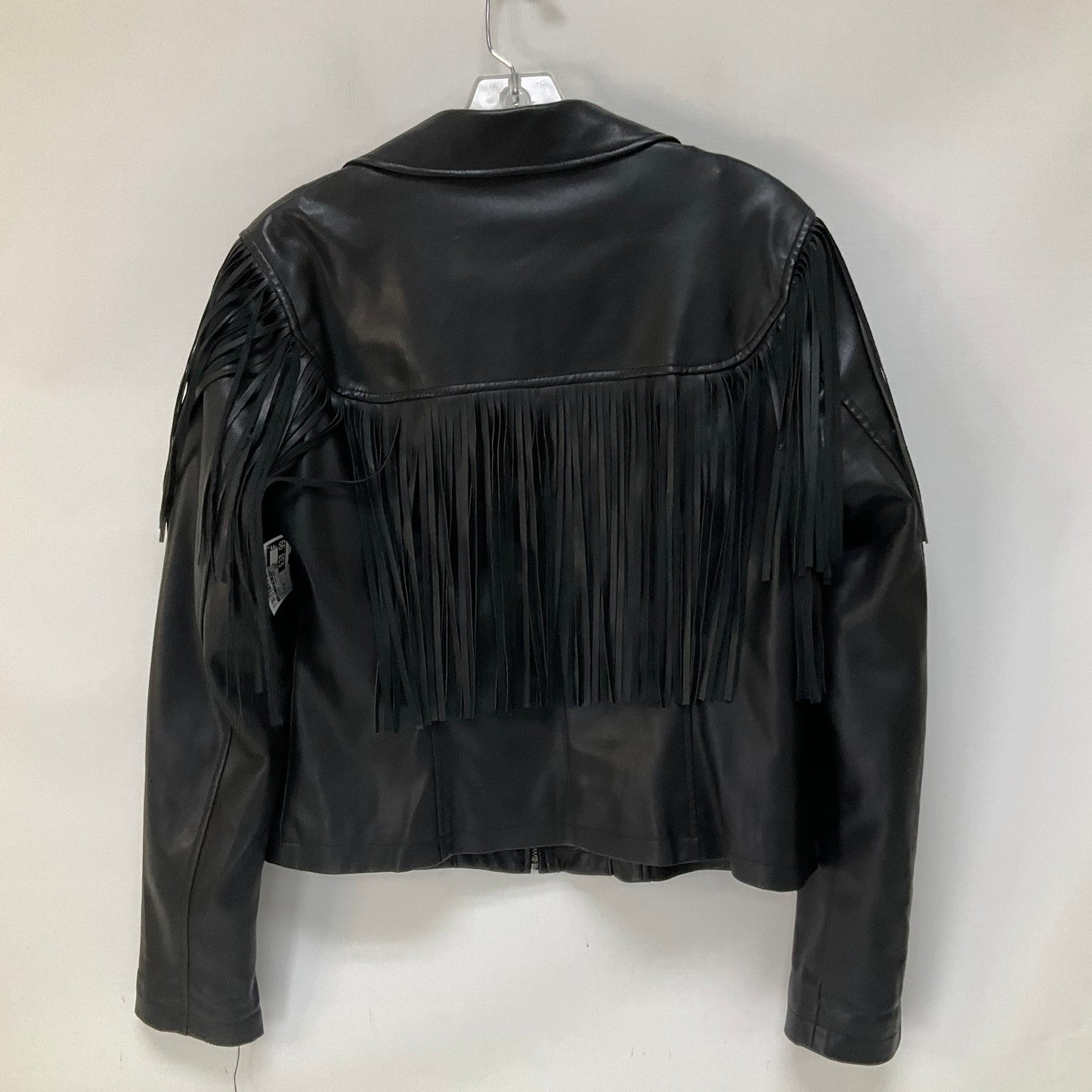 Black Jacket Leather Saks Fifth Avenue, Size M