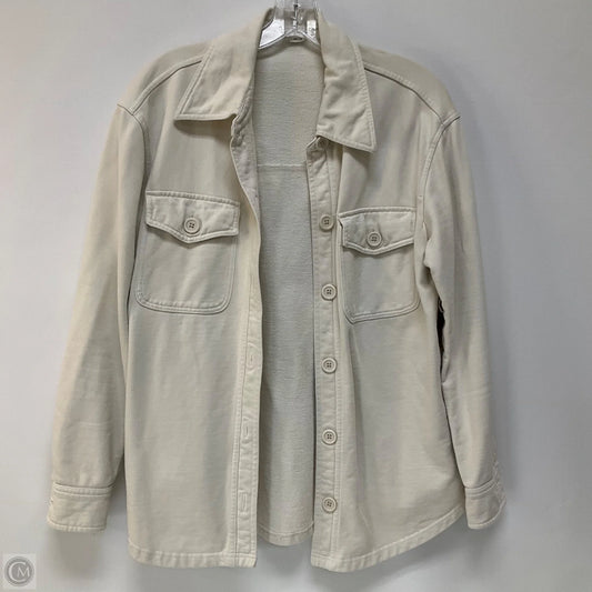 Jacket Shirt By Good American In White, Size: 0
