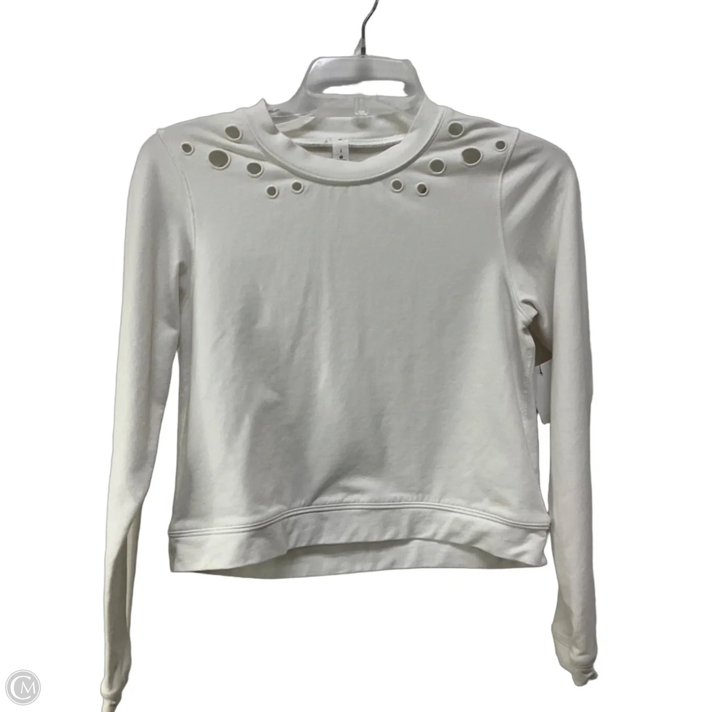 Top Long Sleeve By Lululemon In White, Size: 2
