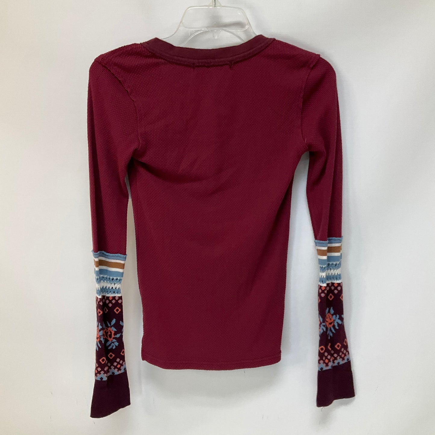 Red Top Long Sleeve Free People, Size Xs