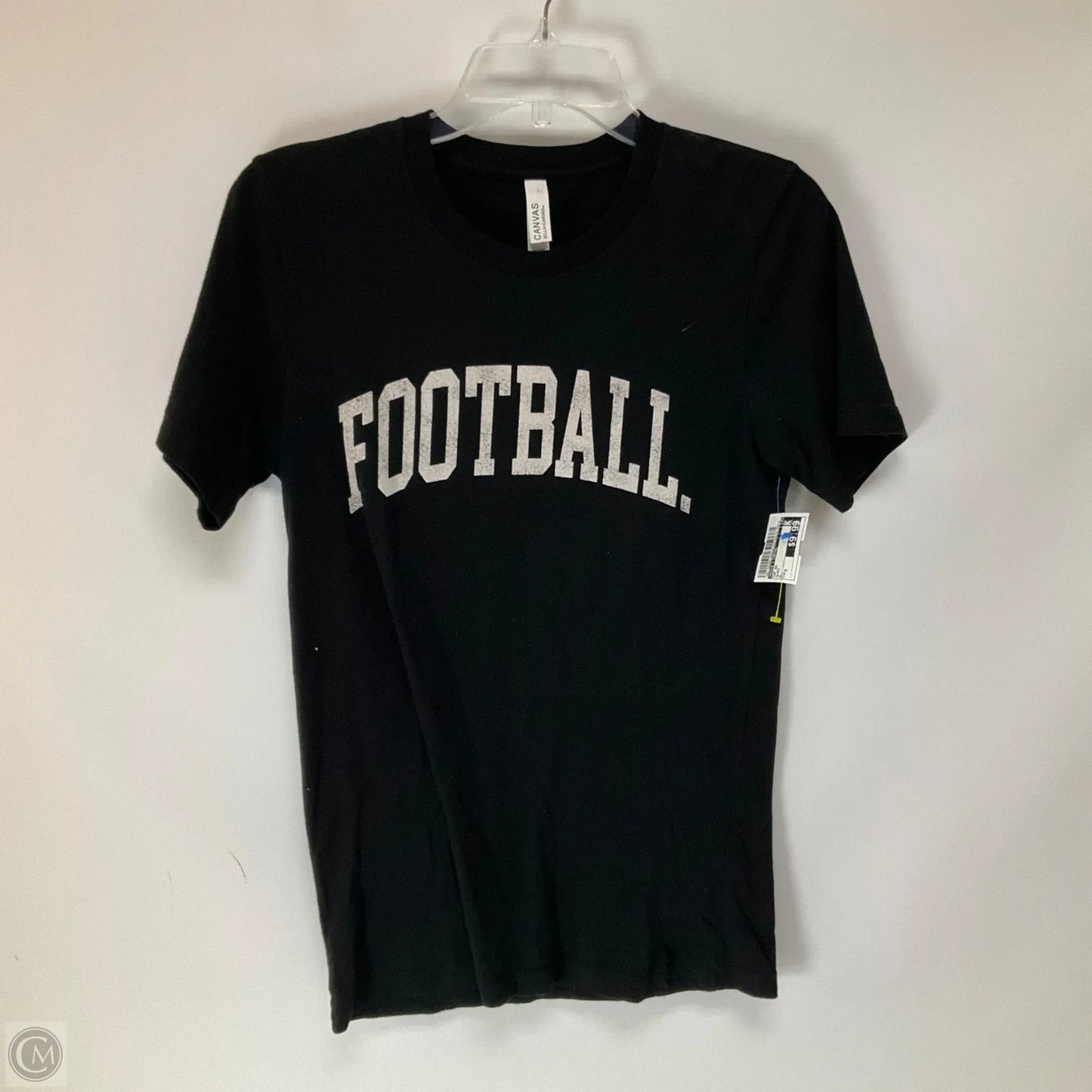 Top Short Sleeve By Bella + Canvas In Black, Size: S