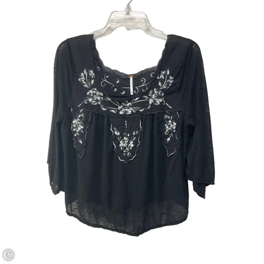 Top Long Sleeve By Free People In Black, Size: S