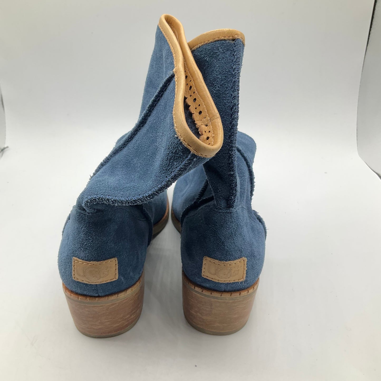 Boots Ankle Heels By Ugg In Blue, Size: 5.5