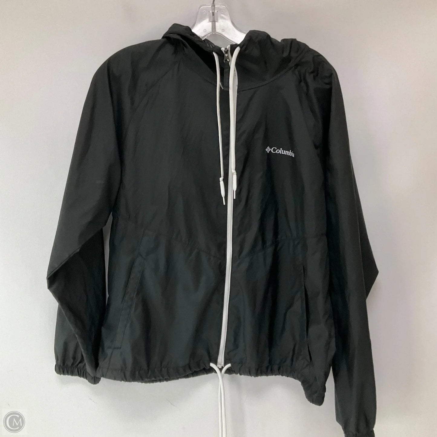 Jacket Windbreaker By Columbia In Black, Size: M