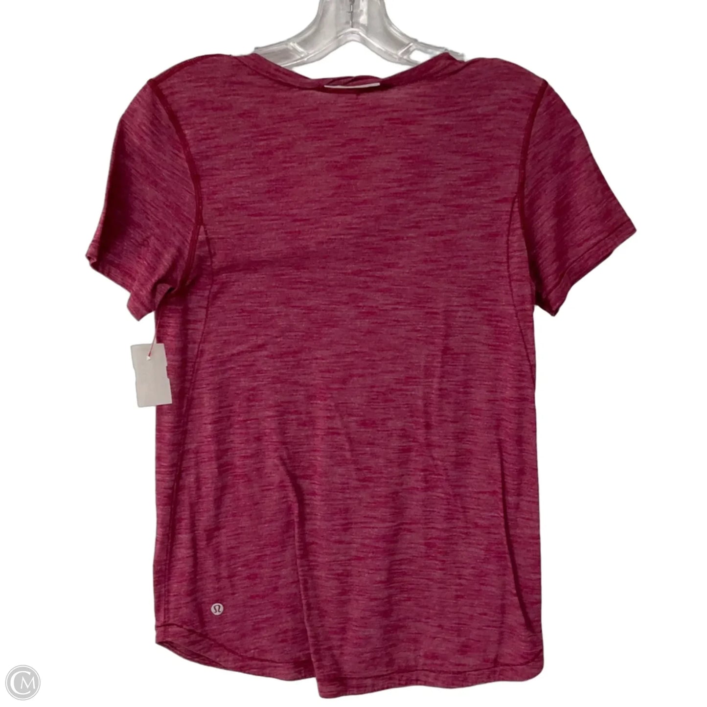 Athletic Top Short Sleeve By Lululemon In Pink, Size: 8