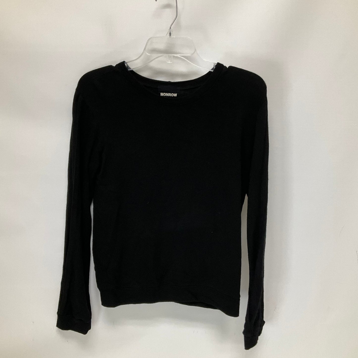 Black Athletic Top Long Sleeve Crewneck Cma, Size S