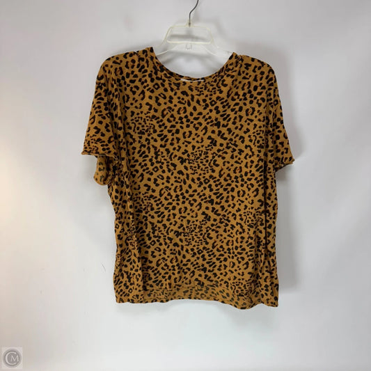 Top Short Sleeve By We The Free In Animal Print, Size: L