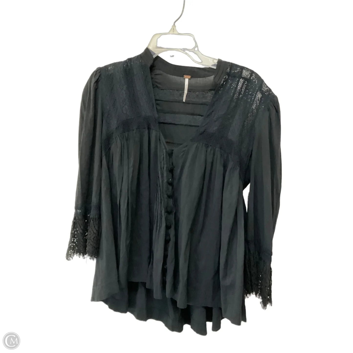 Top Long Sleeve By Free People In Black, Size: S