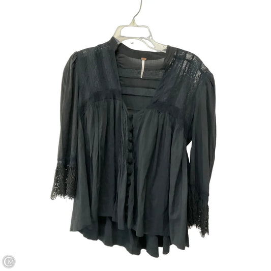 Top Long Sleeve By Free People In Black, Size: S