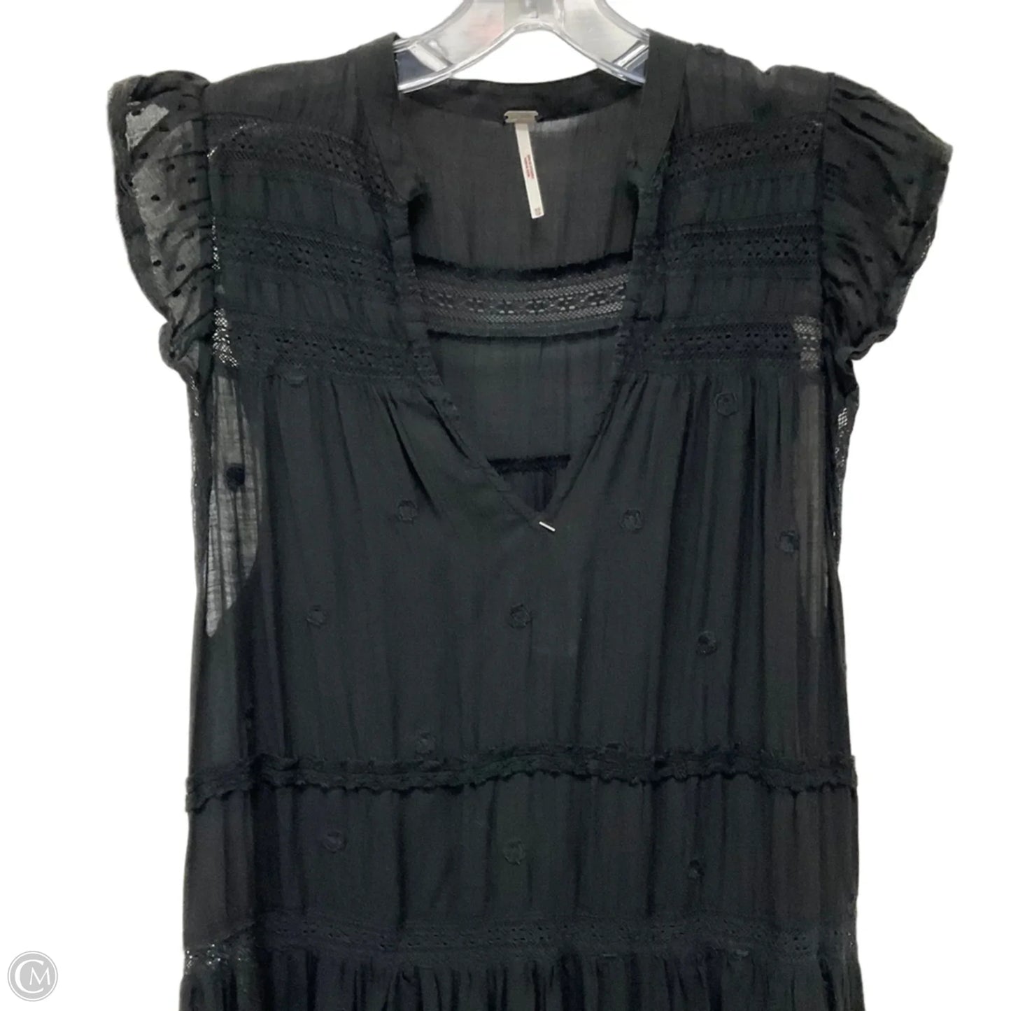 Dress Casual Maxi By Free People In Black, Size: Xs