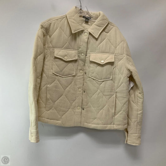 Jacket Puffer & Quilted By Falls Creek In Cream, Size: L