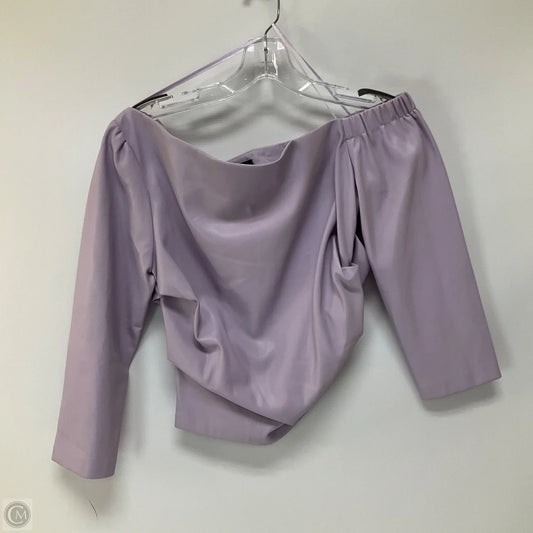 Top Long Sleeve By Zara In Purple, Size: M