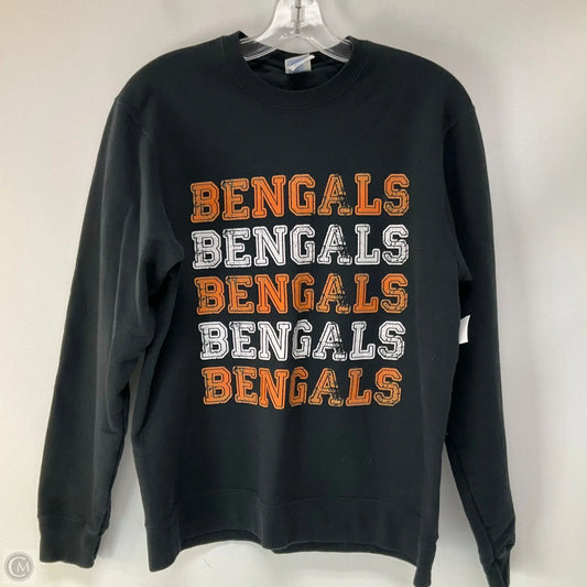 Top Long Sleeve By Port & Company In Black & Orange, Size: M