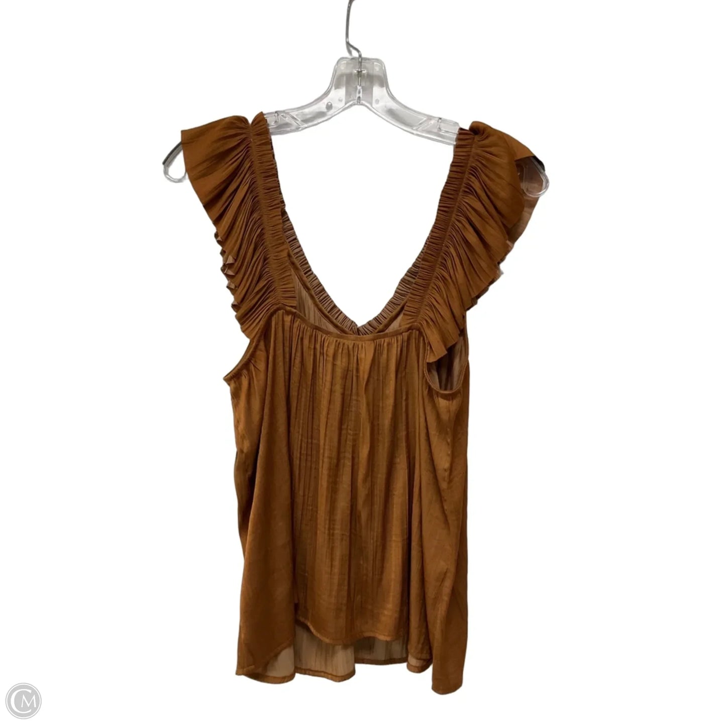 Top Sleeveless By Evereve In Brown, Size: M