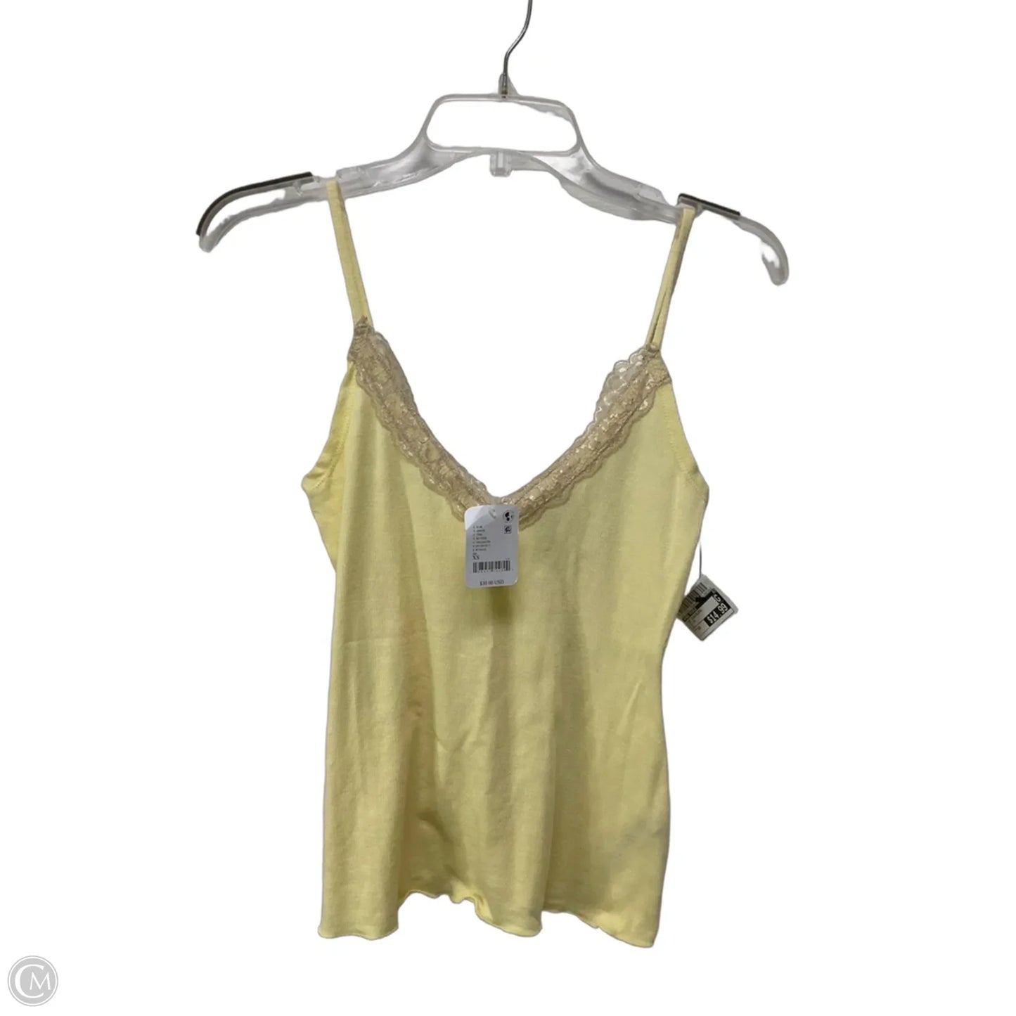 Top Sleeveless By Free People In Yellow, Size: Xs