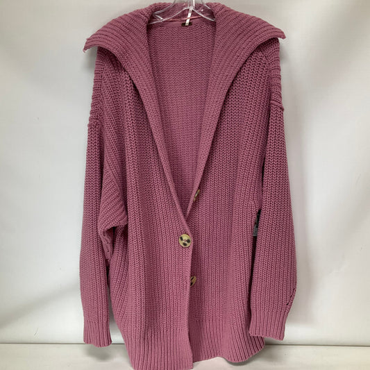 Sweater Cardigan By Free People In Pink, Size: Xs