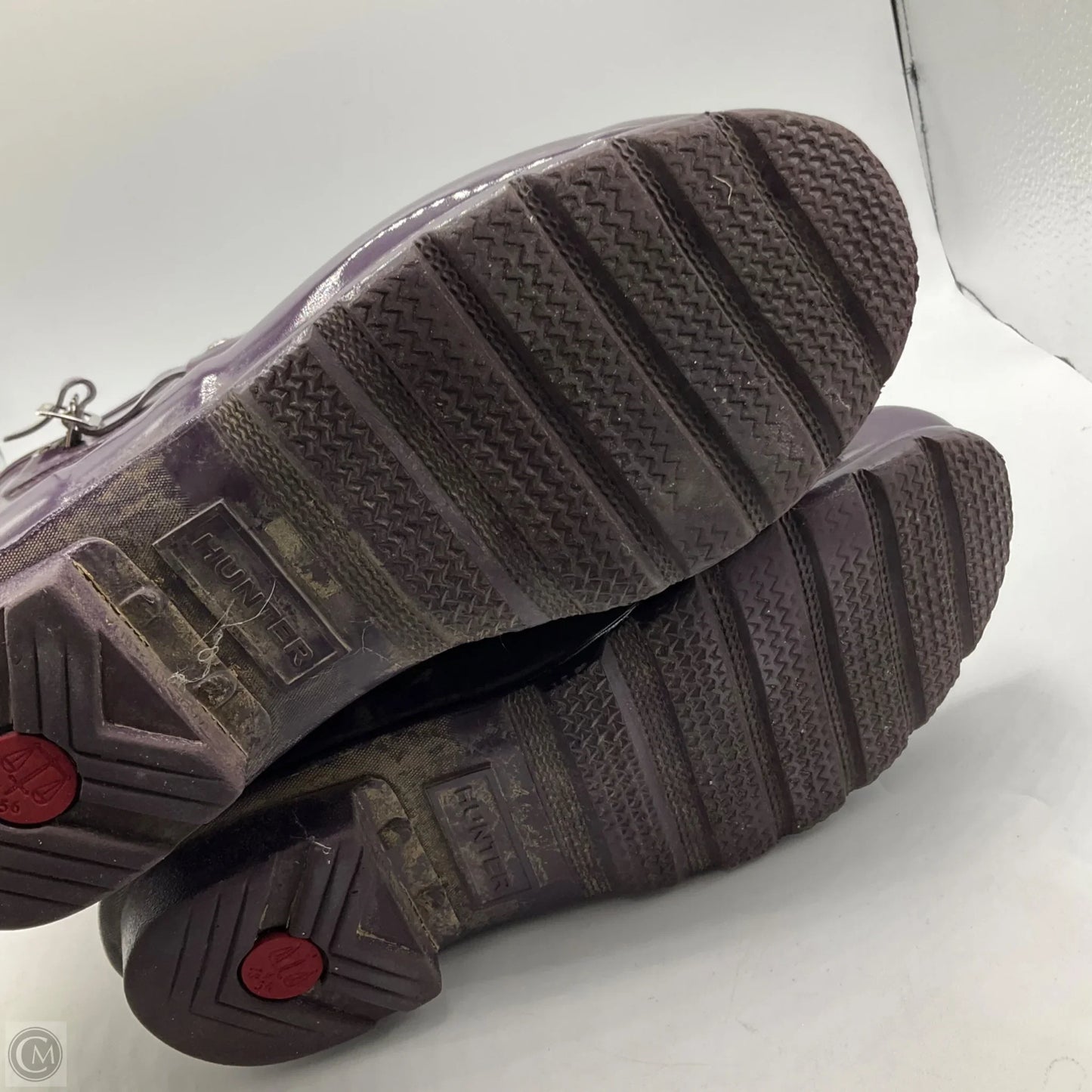 Boots Rain By Hunter In Purple, Size: 6