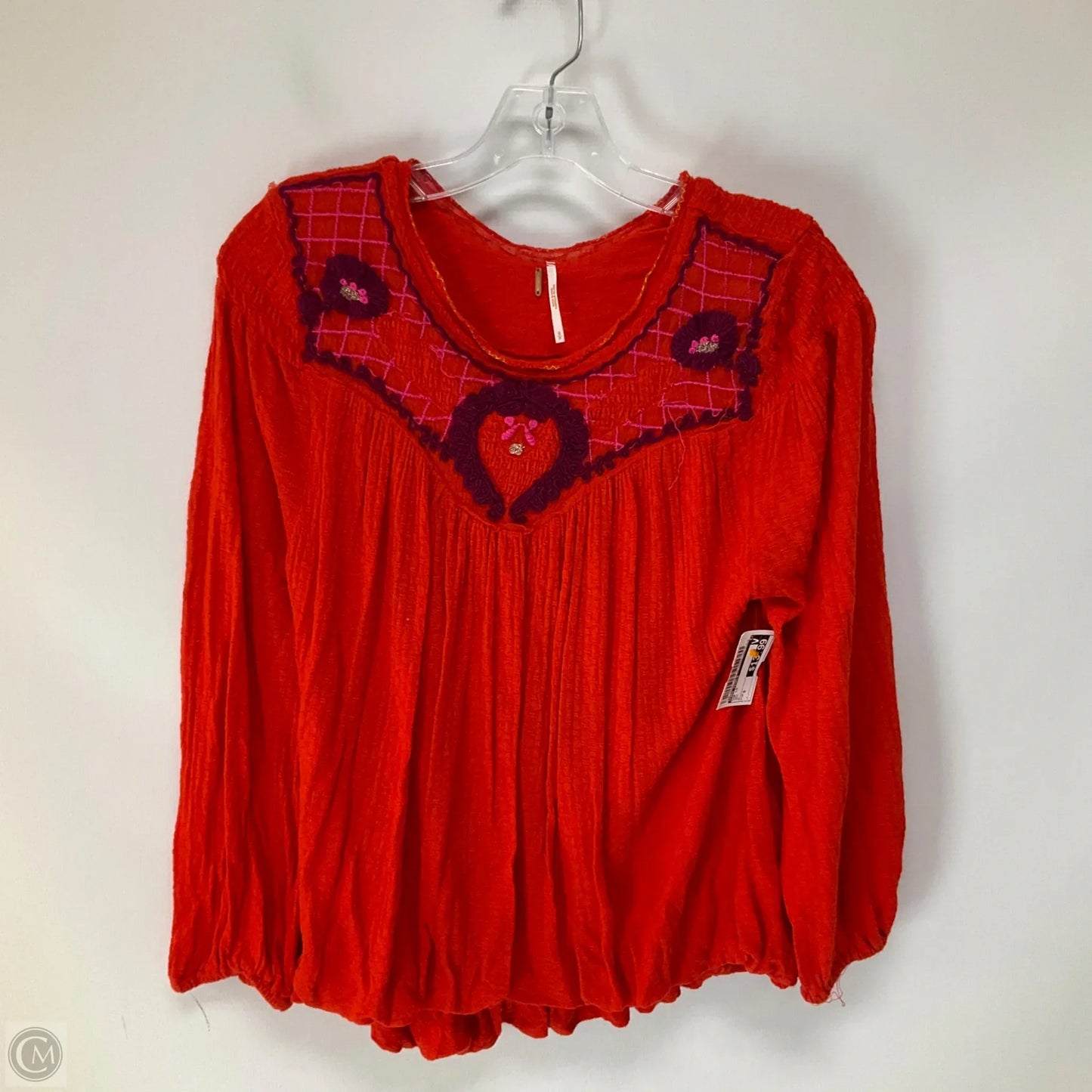Top Long Sleeve By Free People In Red, Size: S