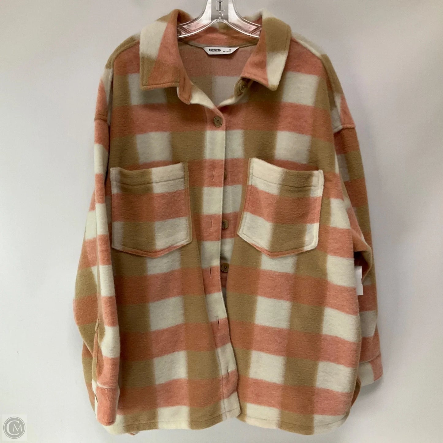 Jacket Shirt By Sonoma In Tan, Size: Xl