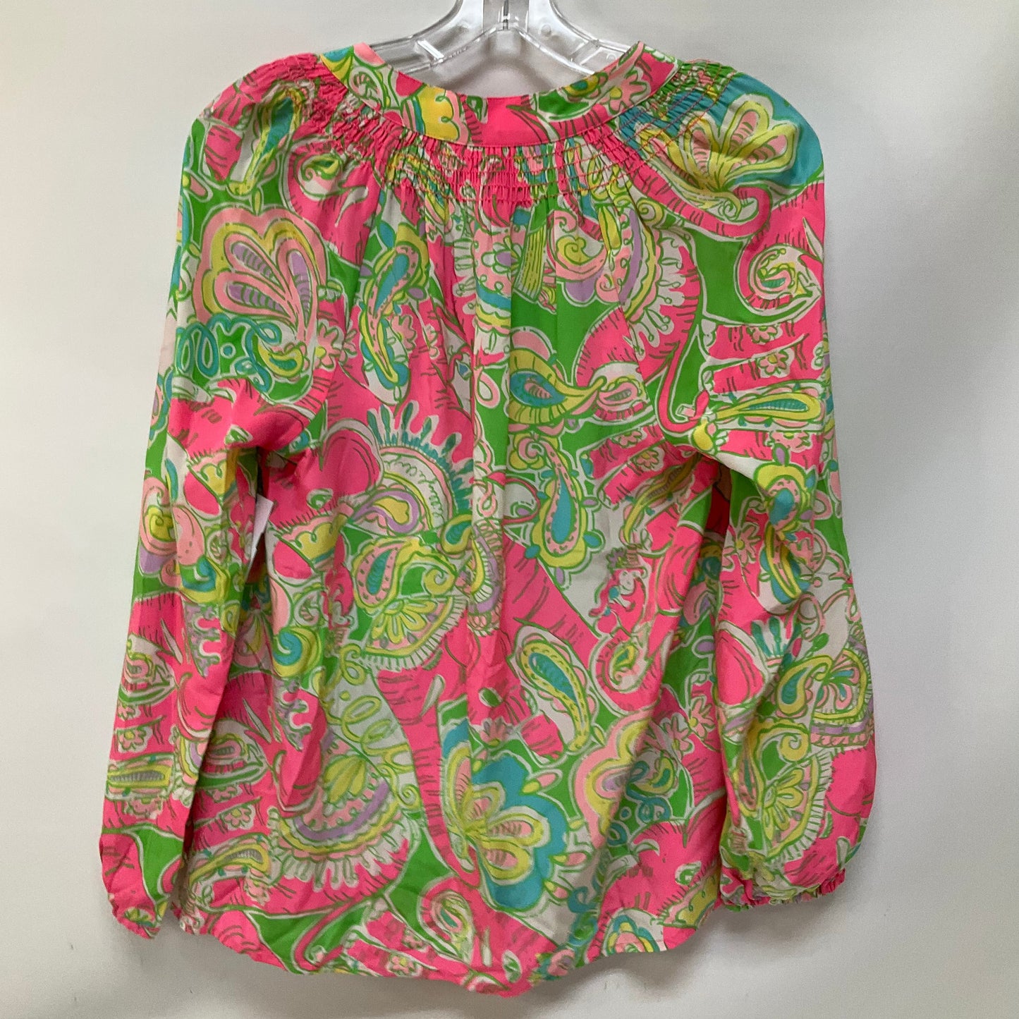 Top Long Sleeve By Lilly Pulitzer In Green & Pink, Size: Xs