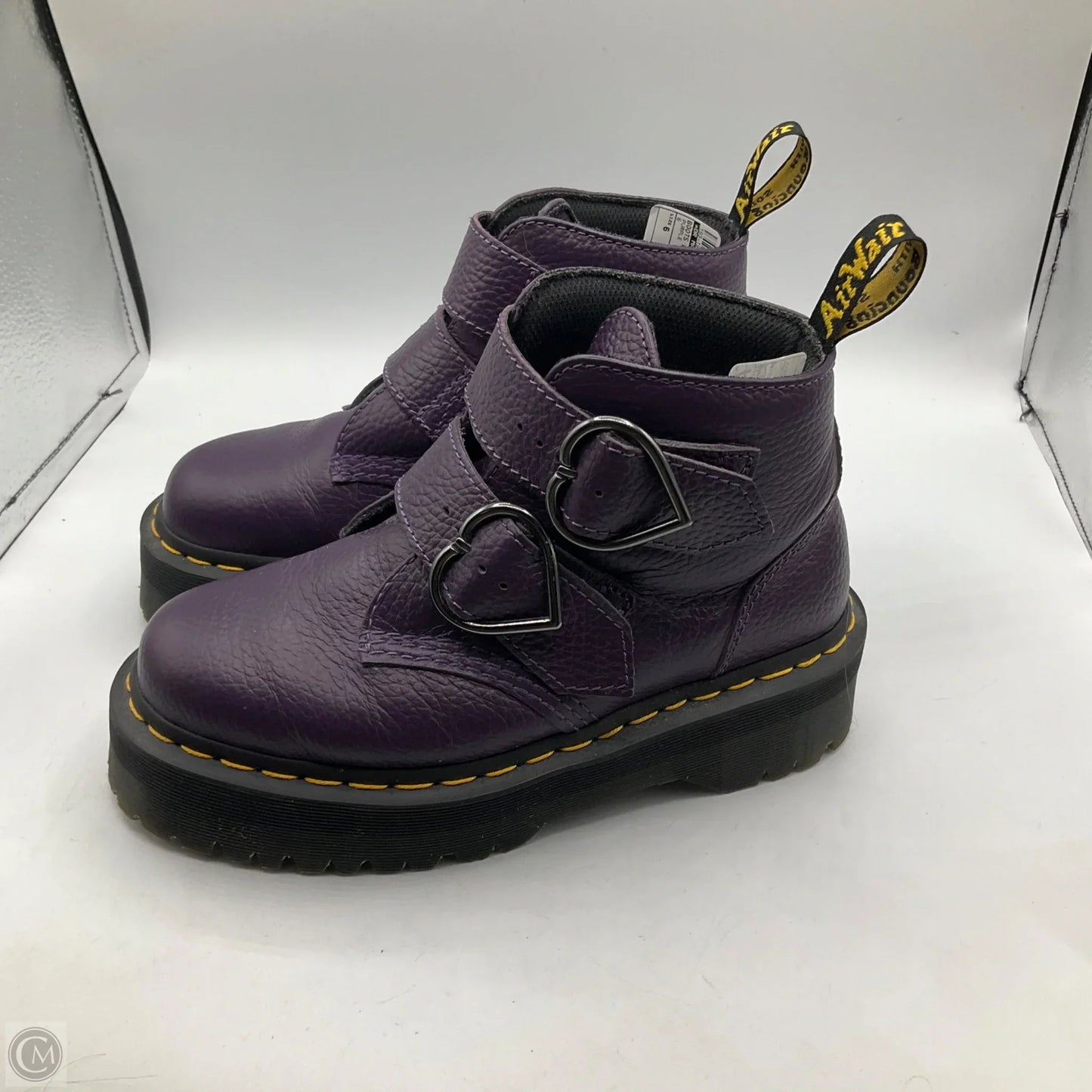 Boots Ankle Heels By Dr Martens In Purple, Size: 6
