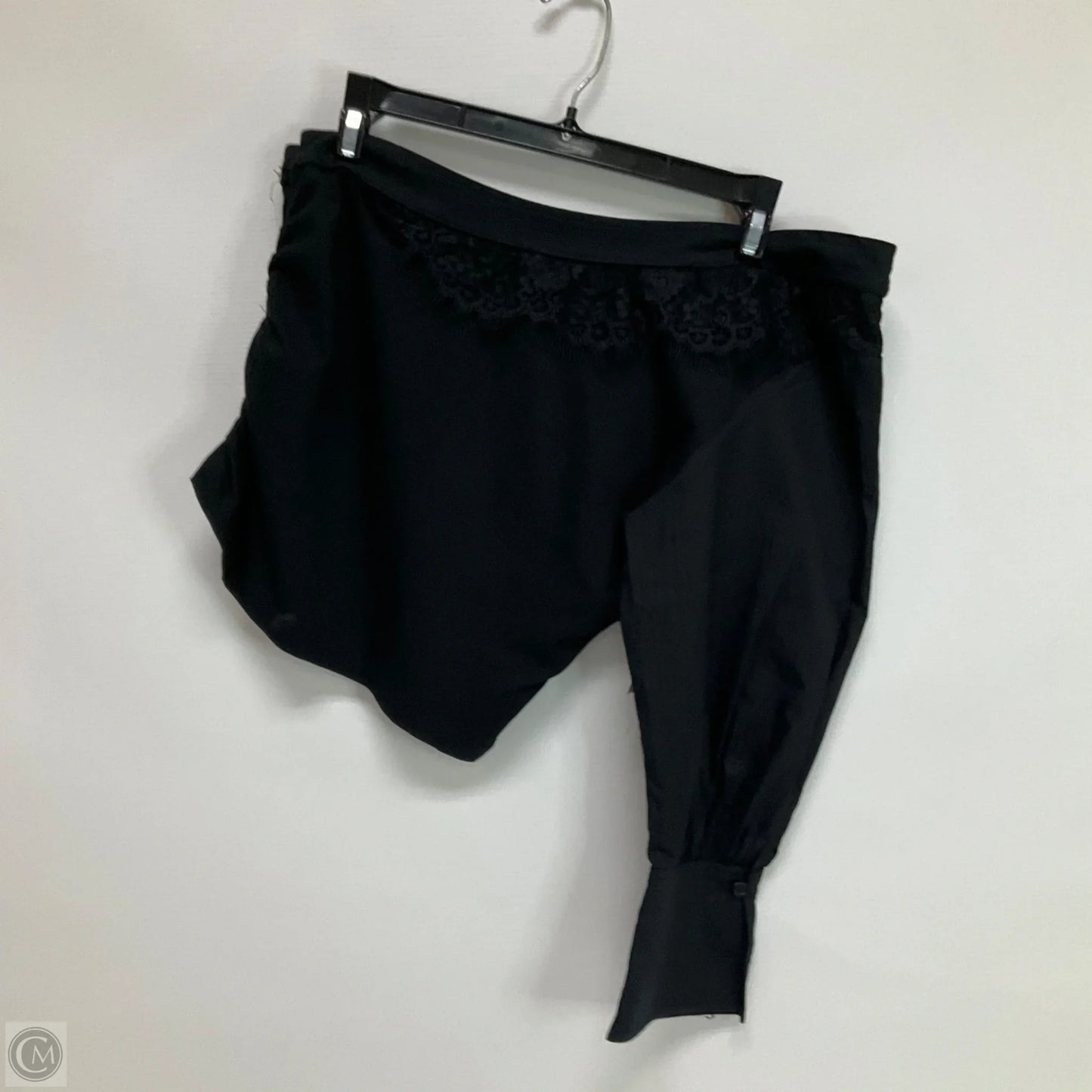 Top 3/4 Sleeve By Anthropologie In Black, Size: S