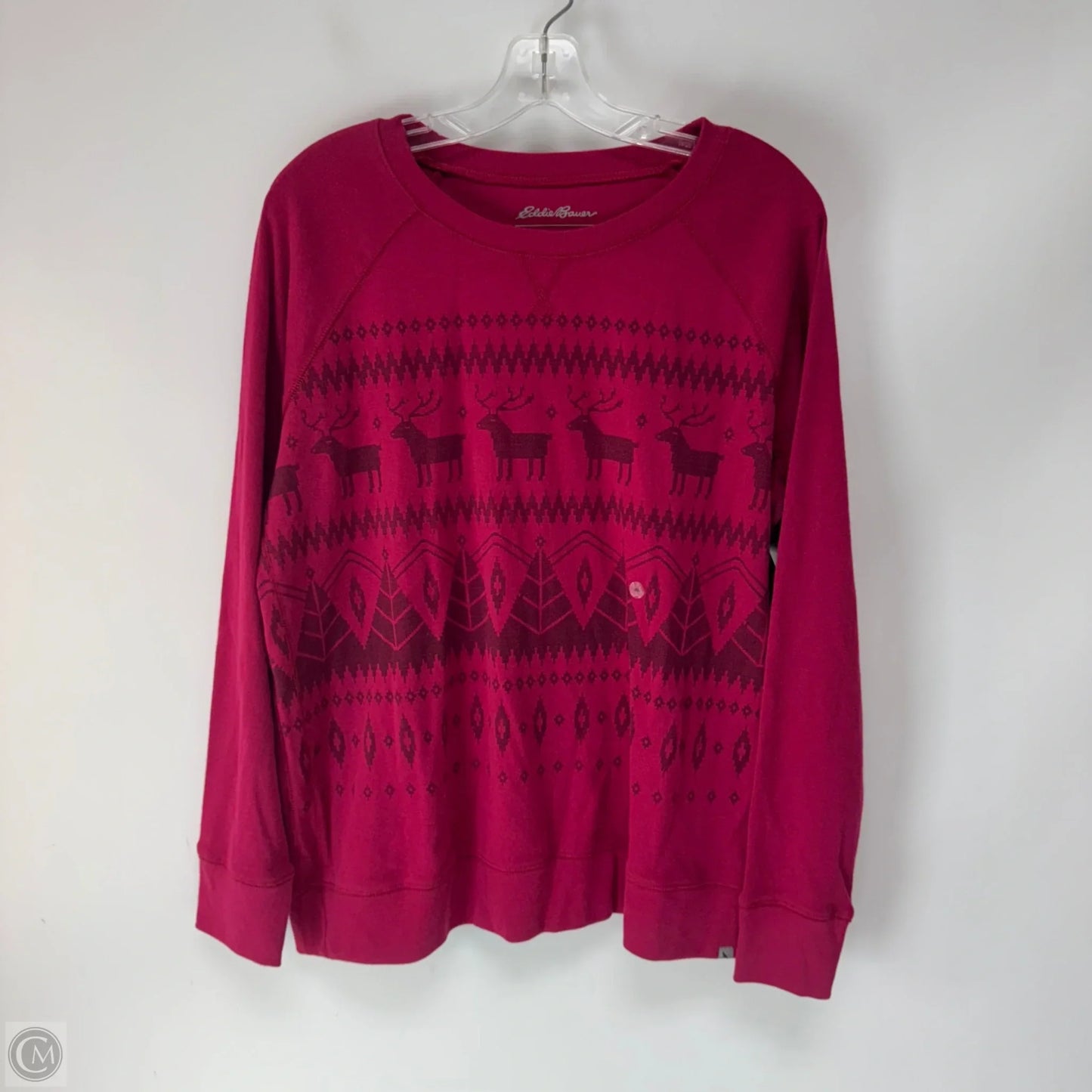 Top Long Sleeve By Eddie Bauer In Pink, Size: Xl