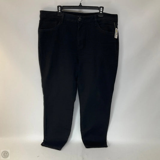 Jeans Skinny By Evri In Black Denim, Size: 18