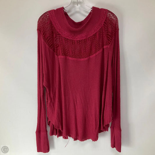 Top Long Sleeve By Free People In Pink, Size: L