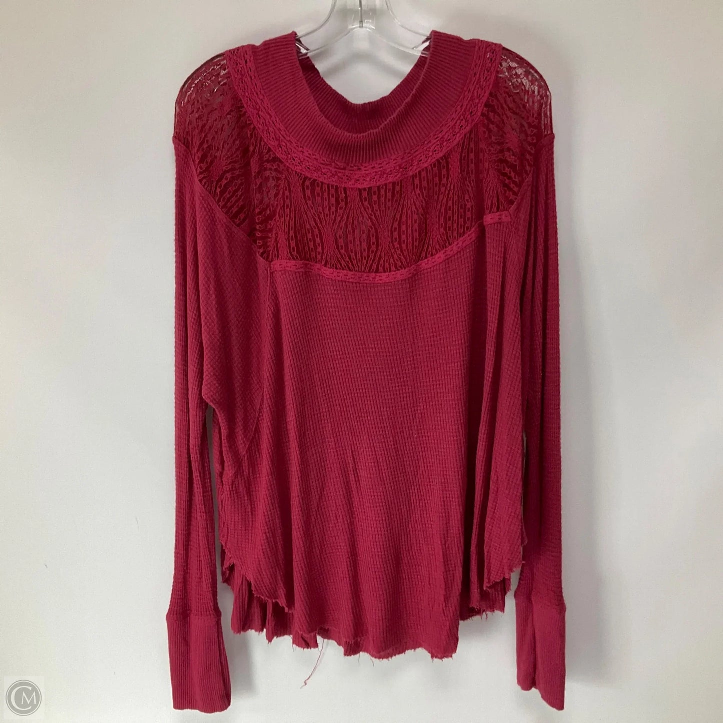 Top Long Sleeve By Free People In Pink, Size: L