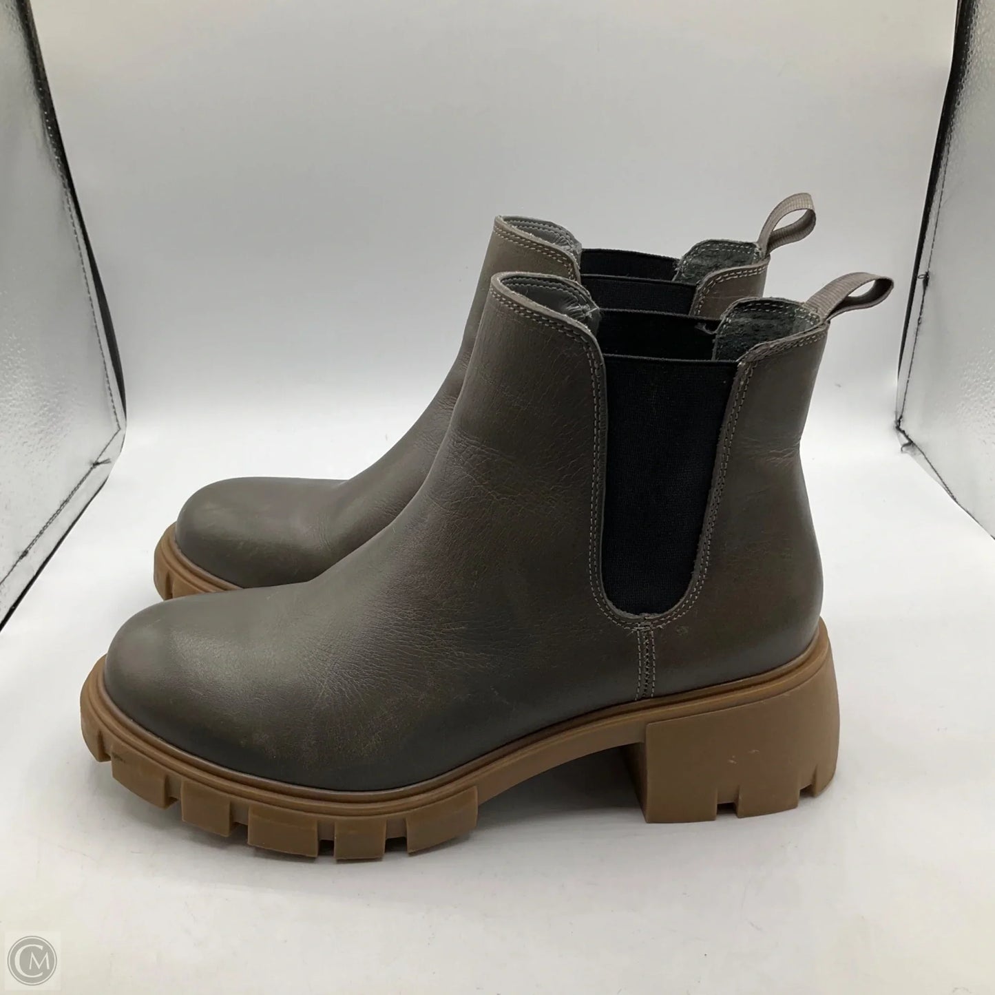 Boots Ankle Heels By Steve Madden In Grey, Size: 9.5