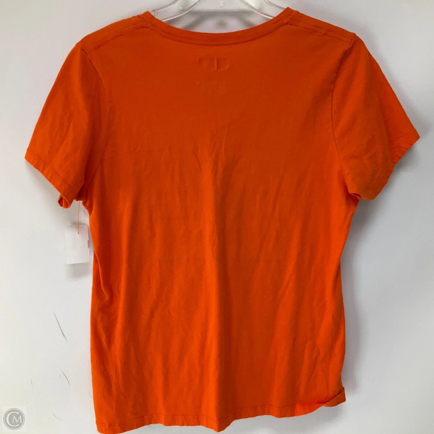 Athletic Top Short Sleeve By Nfl In Orange, Size: L