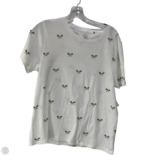 Top Short Sleeve By J. Crew In White, Size: L