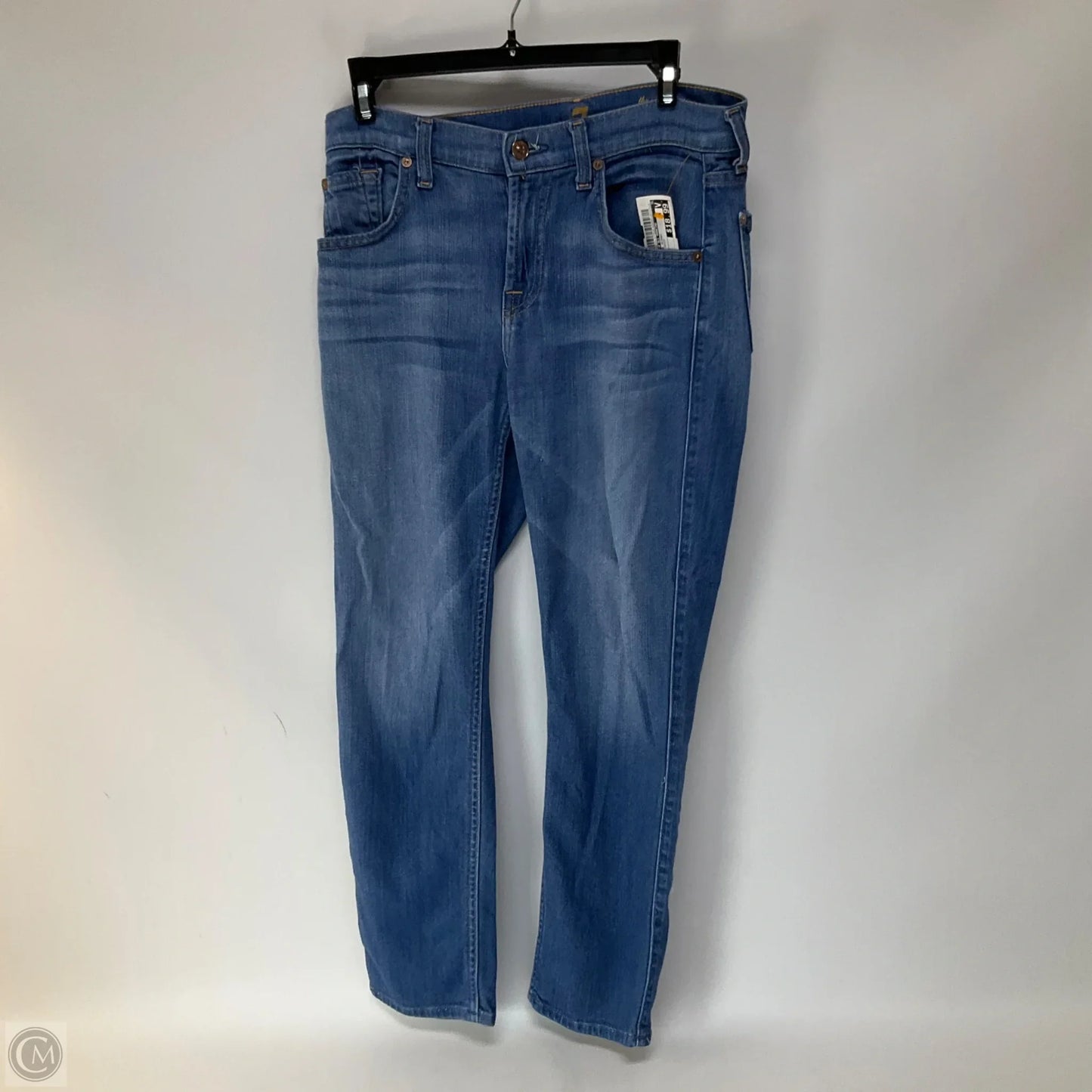 Jeans Skinny By 7 For All Mankind In Blue Denim, Size: 2
