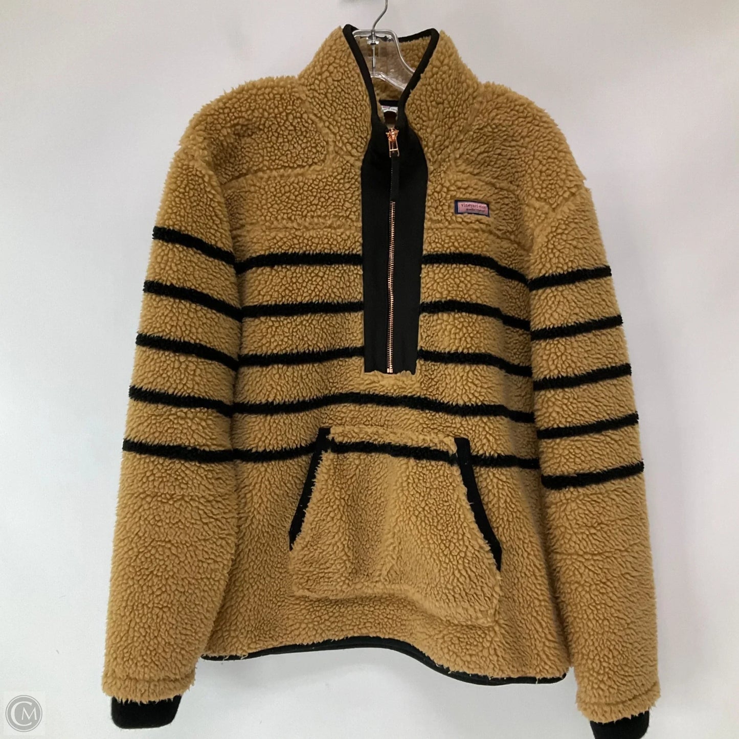 Jacket Faux Fur & Sherpa By Vineyard Vines In Brown, Size: L