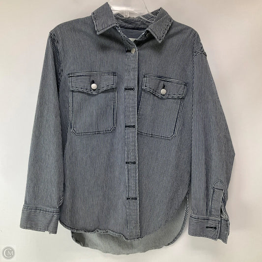 Jacket Shirt By Universal Thread In Striped Pattern, Size: S
