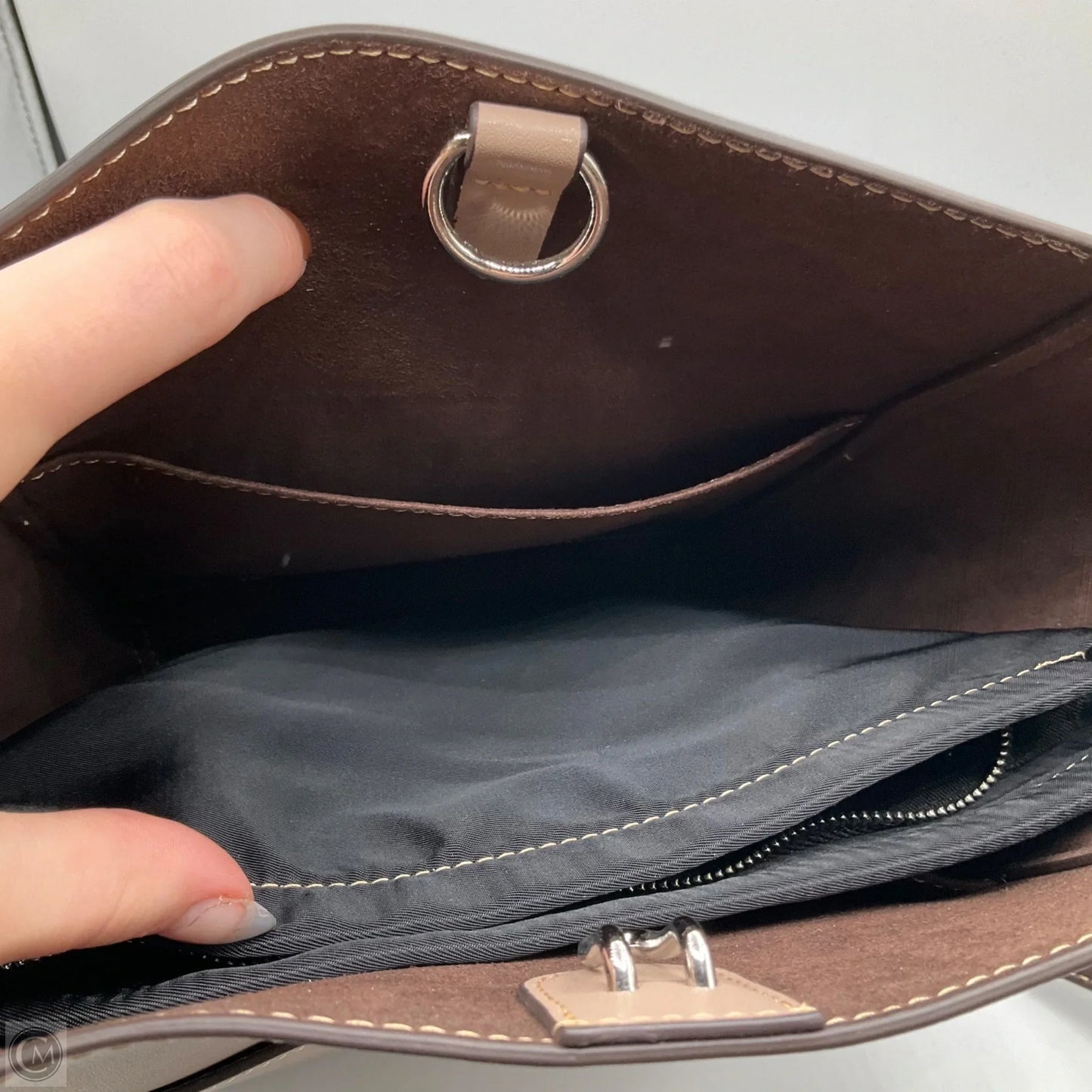 Handbag Leather By Cmb, Size: Medium