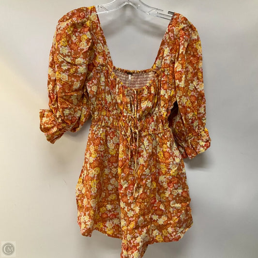 Romper By Free People In Floral Print, Size: Xs