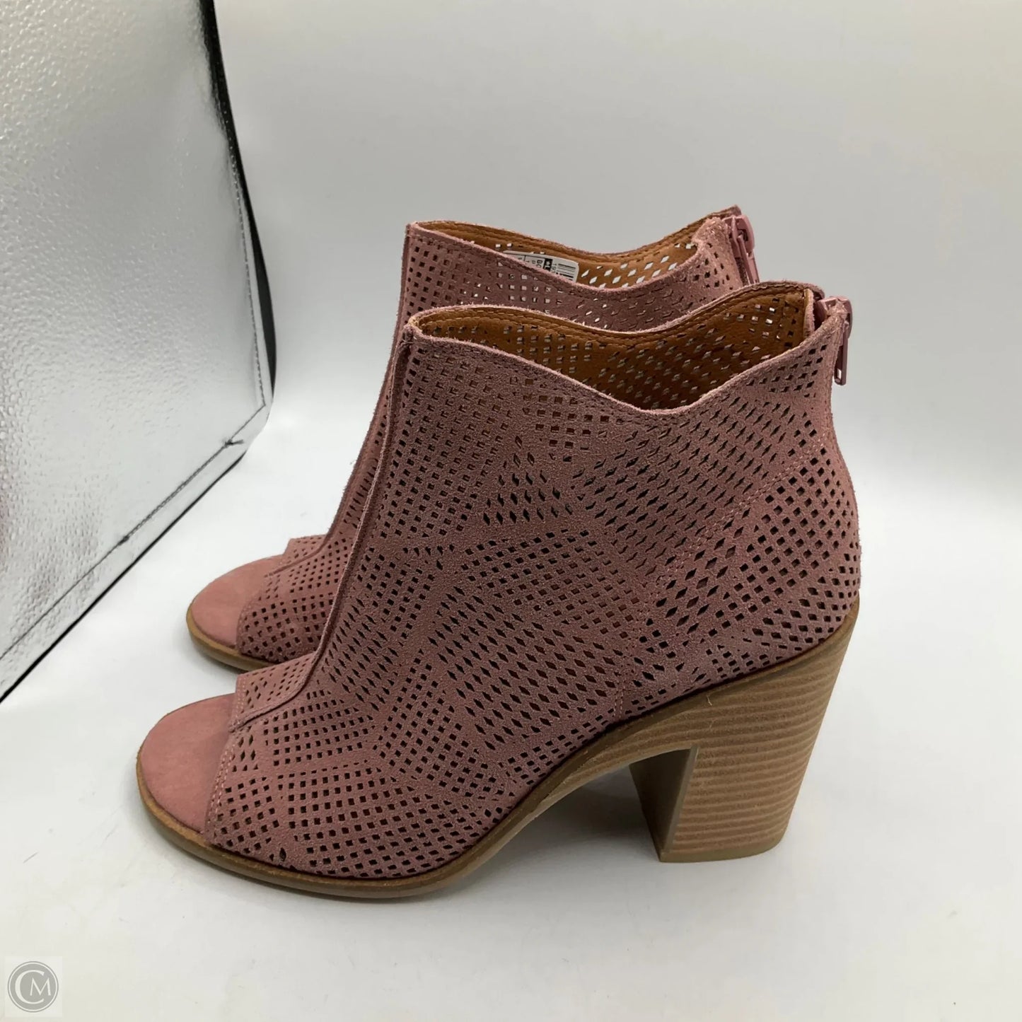 Boots Ankle Heels By Lucky Brand In Pink, Size: 10